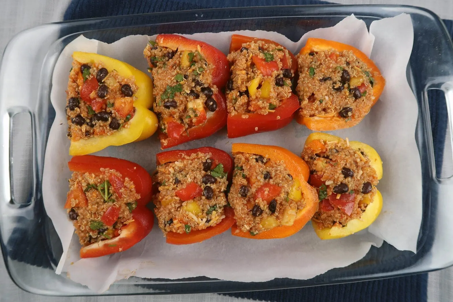 Quinoa and Black Bean Stuffed Bell Peppers