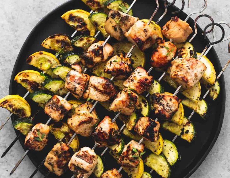 Zesty Herb Chicken and Veggie Skewers